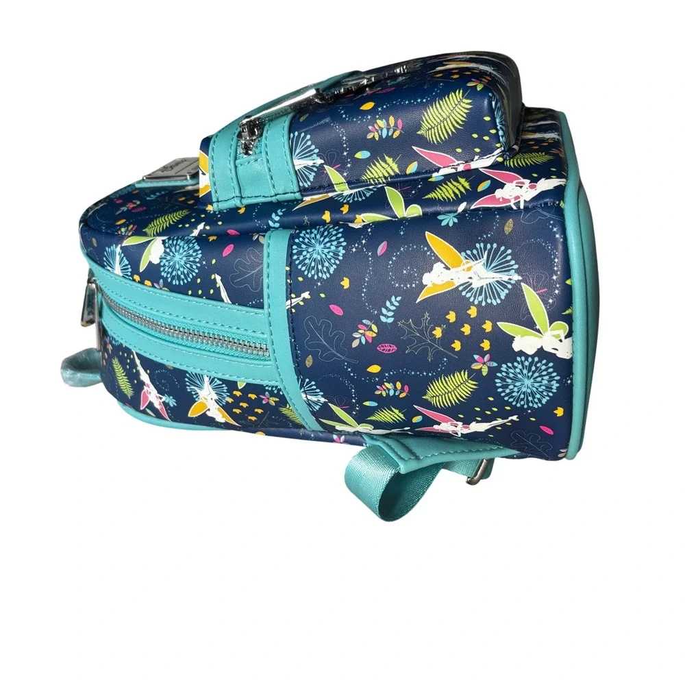 Disney Loungefly Tinkerbell Peter Pan Glow in the Dark Mini Backpack Navy Teal